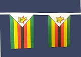 Banderines de Zimbabwe Zimbabue banderines 9 metres/pies de largo con 30 banderas
