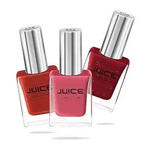 Juice Nail Polish Pack of 3 Coral Sunset - 292 / Golden Orange - 249 / Firey Red - 208 GLOSS COMBO_24