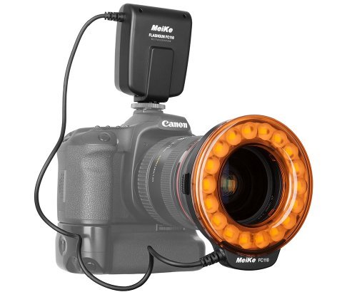 Meike FC110 FC-110 Makro Ringblitz LED-Blitz ISO für Canon, Nikon, Olympus, Panasonic, Pentax Meike FC110 FC-110 Makro Ringblitz LED-Blitz ISO für Canon, Nikon, Olympus, Panasonic, Pentax