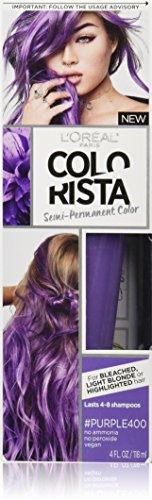 Purple , 1 : LOreal Paris Colorista Semi-Permanent Hair Colour for Blonde Hair, Purple, 4oz RS.2106 (41.00% Off) - Amazon