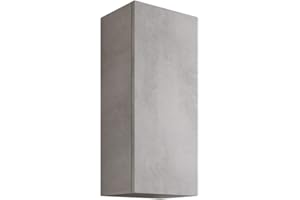 MaMa Store Atena Pensile Singolo Reversibile con sistema di apertura push and pull, Laminato, Grigio Cemento L. 30 X P. 22 X H. 71 Cm