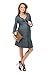 My Tummy Maternity Wrap Dress Michelle Collar Denim Grey L (Large, Grey )