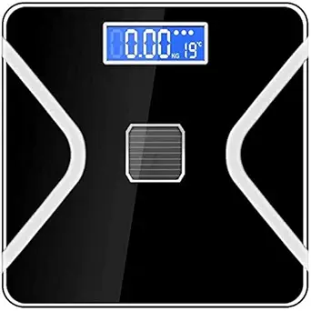 Cloyster Smart Solar Power Scale Bathroom Weight Scale Personal Weighing Machine with USB Cable