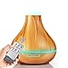 Produktbild Aroma Diffuser, 400ml Ultraschall Öl Diffusor LED mit 7 Licht Farben Duftzerstäuber Duftlampe Humidifier Aromatherapie Luftbefeuchter Holzmaserung Dunkel Yoga Salon Wohn-Schlaf-Kinderzimmer