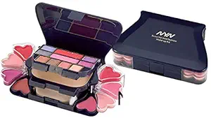 NYN 8 Eyeshadow, 1 Powder Cake, 8 Lip Colour, 2 Blusher Make Up Kit, Multicolor