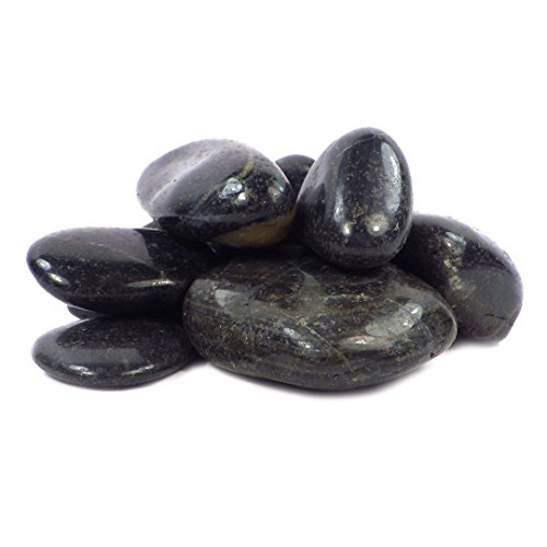 Deko Dekosteine Natursteine Tischdeko Tischdekoration Steine Streudeko Ziersteine schwarz (Schwarz Groß 4-8cm ) - 2