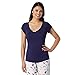 Lounge & Sleep Womens Navy Ruffle Short Sleeved Pyjama Top 18