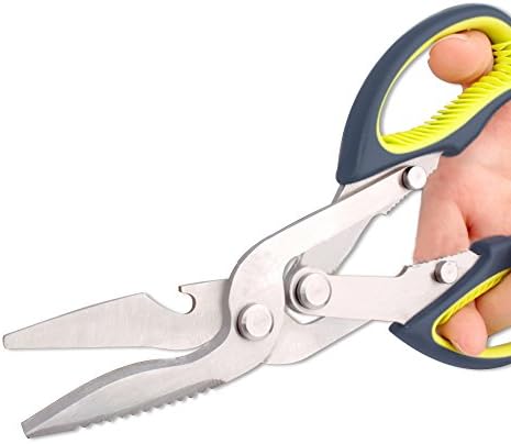Ultra Sharp Premium Heavy Duty Kitchen Utility Shears and Multi Purpose Scissors Ultra Sharp Stainless Steel Blades for Poultry, Fish, Seafood, veggies, herbs, BBQ &amp; more