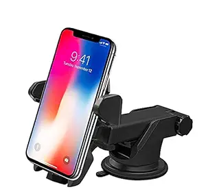 King Shine Car Mobile Phone Holder Long Neck One Touch Mount Holder 360 Degree Touch Frame for Dashboard/Windshield