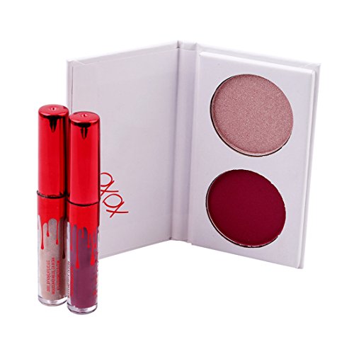VWH Profi Lidschatten Concealer Makeup Eyeshadow Palette mit 2 pcs Lipgloss Lippenstift Kosmetik - 2