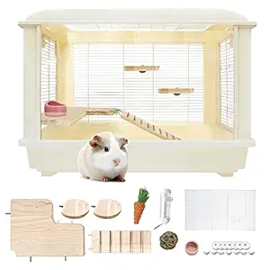 Vintex Hamster Cage, Includes Water Bottle, Chew Toys, Small Animal Cage Habitat for Hamster, Gerbils, Guinea Pigs, Measures 24