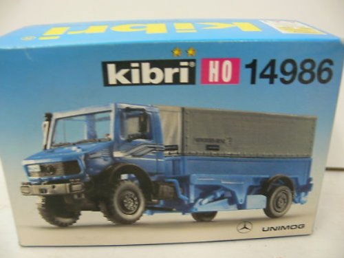 Preisvergleich Produktbild Kibri 14986 - UNIMOG Triebkopfhubwagen mit Plane