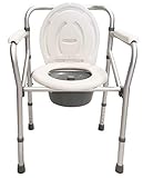 Chaise confortable multifonction 4 en 1 - Rehausseur WC et siège de douche pliable en aluminium