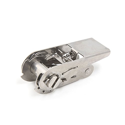 sourcingmap® Silber Ton Edelstahl Ratsche Schnalle für 25mm Breite Ladungssicherung Gurt - 2