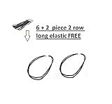 Set Of 6 Black Ponytail Hair Bands/ Stretch Thick Long Black Elastic Headband By Mytoptrendz