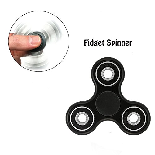Tri Fidget Finger Hand Spinner Rotating Toy Anxiety Stress Reduce ADHD Relief by MBFHB (Black) Tri Fidget Finger Hand Spinner Rotating Toy Anxiety Stress Reduce ADHD Relief by MBFHB (Black)
