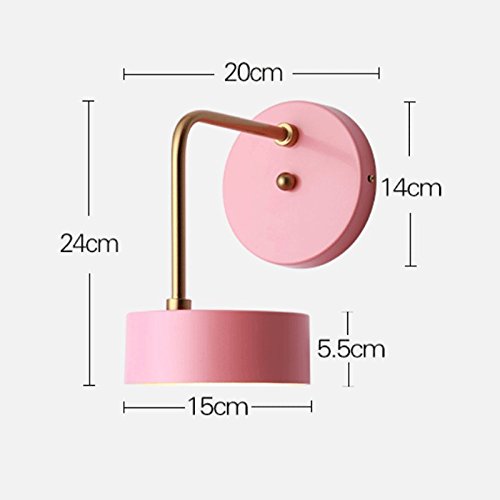 Preisvergleich Produktbild DJL Eisen Kunst Wandleuchte Wohnzimmer Schlafzimmer Nachttischlampe Studie Gang Wandleuchte STS (Farbe : Pink)