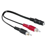 audio kabel adapter Geeignet für Mini-Aktiv-Boxen mit Klinke, zum Anschluss von MP3-Player und Smartphone an Hi-Fi-Anlage, HD-Receiver an Hi-Fi-Anlage für satten Sound beim Film schauen etc.
