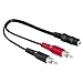 Price comparison product image Hama 2 RCA Plugs to 3.5mm Stereo Jack Socket Audio Adapter