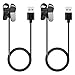 Price comparison product image For Garmin Vivosmart 3 Charger Clip Replacement USB Data Sync Charging Cable Wire for Garmin Vivosmart 3 Smart Activity Tracker (Black x2)