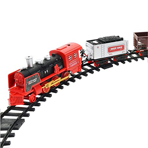 Youngnet Remote Control Conveyance Car Electric Steam Smoke RC Emulation Train Set Model Toy Gift For Children