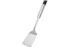 GEFU Pfannenwender PRIMELINE – Flacher Wender aus Edelstahl | Ergonomischer Griff | Spülmaschinengeeignet | Hitzebeständig | Aufhängeöse