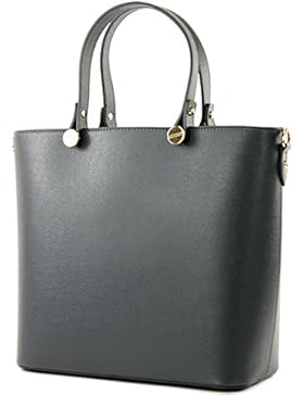 modamoda de - ital. Ledertasche Damentasche Shopper Tragetasche Elegant Echtleder T132