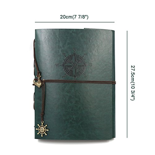 omyzam DIY Album Vintage Fotoalbum Großes Scrapbook Bilder Hochzeit Green 21x28cm - 2