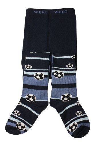Weri Spezials Baby Boys Football+Strips Tights 2-3 years (92/98) Marine