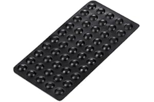 haggiy Elastyczny bufor - samoprzylepne zderzaki - półkuliste Ø 10 mm | Wysokość: 3,0 mm | Czarny (50 szt.)