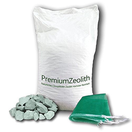 25 kg ZEOLITH 16-32 mm +2 Filtersäcke Filtermaterial Teichfilter Aquarium Gartenteich Filtermedium Filter Phosphatbinder Zeoliet Celolit Zelolit Zeolite Naturmineral