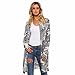 Produktbild Strickjacke damen Kolylong® Frauen camouflage drucken Lange Strickjacke Herbst elegant Mantel Mode Kimono Cardigan Langarmshirt Loose Oberteil Jacke Bluse (S, Grau)