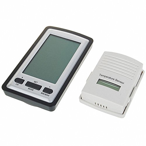 hopcentury Station mto sans fil intrieur extrieur thermomtre de jardin avec cran numrique LCD RF capteur extrieur - 2