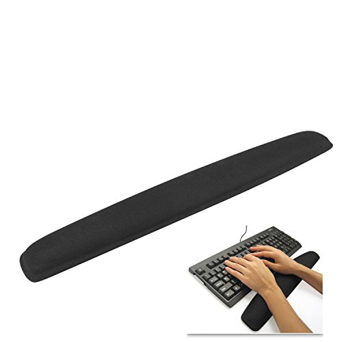 TRIXES Schwarze Handballenauflage mit Gel für PC-Tastatur - 3