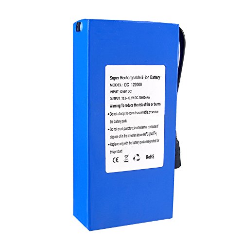 Midore 20000mAh Wiederaufladbare Lithium Ionen Batterie Akku Ladegerät DC12.6V &Stecker