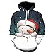 Produktbild Hanomes Weihnachten PulloverHerren 3D Drucken Weihnachten Pullover Casual Sweatshirt Rundhalsausschnitt Kordel Hoodie
