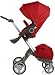passeggino xplory composto da telaio + seduta + borsa cestino colore red