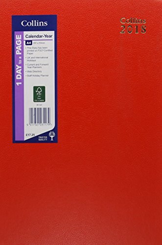 Télécharger Collins A4 Desk - Agenda 2018 1 jour par page Red Francais PDF