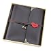 Produktbild XIUJUAN Fotoalbum zum Selbstgestalten Retro Leder Scrapbook Album Schwarze Seiten Fotobuch zum Einkleben Fotoalben Hochzeit, Valentinstag Geburtstag Jahrestag Geschenk Frauen Mama, Liebe M, MEHRWEG