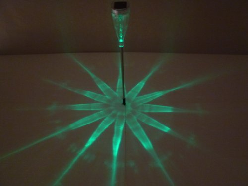 Tulpe 3er Set Solargartenleuchte Solarwegeleuchte aus Edelstahl und hochwertigem Kunststoff, je 2 LEDs 1 x mit Farbwechsler 1 x weißes Dauerlicht - 4