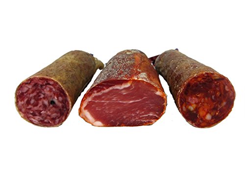 SURTIDO EMBUTIDOS IBÉRICOS CERTIFICADOS DEGUSTACIÓN, ELABORACIÓN TRADICIONAL, CURADO EN BODEGAS NATURALES. LOMO DE CEBO IBERICO, CHORIZO Y SALCHICHON EXTRA (300 gr aprox.). ENVASADO AL VACIO