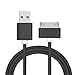 Produktbild Klicop USB-Ladekabel für iPhone 4 4s 3GS iPad 2 3 iPod Nano itouch 30 Pin Nylongeflecht Schnellladedatenkabel 3.2FT / 1M Kabel (Farbe : Black)