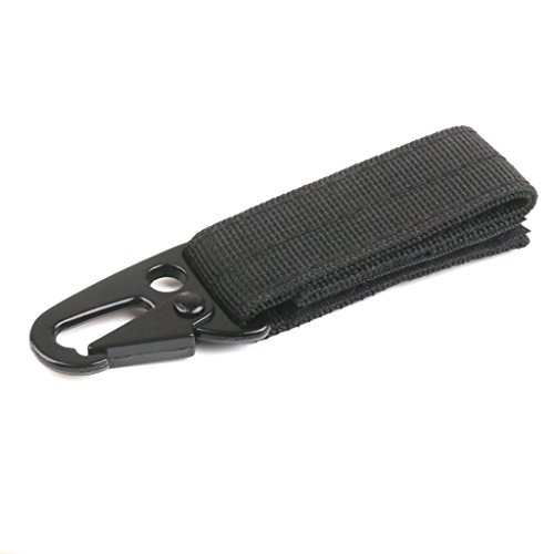 QHGstore Molle Mosqueton Del Cinturon Gancho Clave Correas Hebilla Negro