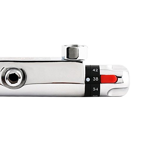 Amzdeal Brausethermostat Duschthermostat mit Kupferspule mit Safestop Vermeidung der Temperaturschwankungen,Wassertemperatur 20-50 Grad - 5