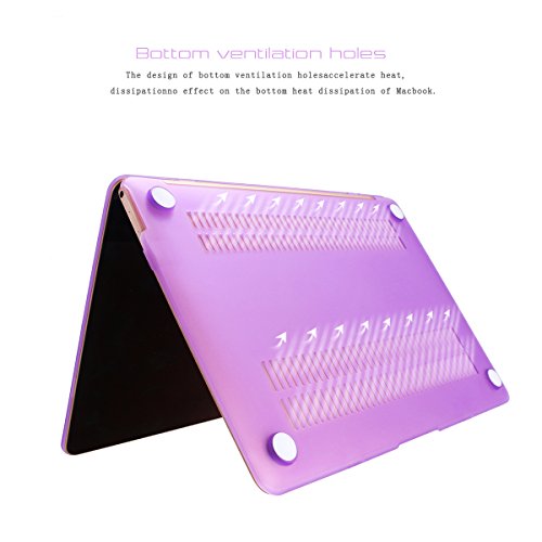 Elegantes und leichtes Cover Ultra Dünn Schutz Hülle Case Cover Schutzabdeckung Hardcase Notebook Hülle Hartschale Etui für Apple Macbook Air 13.3 Zoll(Modellnummer:A1369/A1466/760) in lila - 6