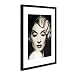 Produktbild Poster mit Bilderrahmen Schwarz 'Frau' 30x40 cm schwarz-weiss Motiv Diva Foto Porträt