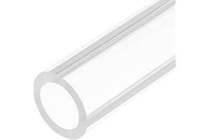 sourcing map Tubo acrilico rigido trasparente, diametro interno 25 mm x diametro esterno 35 mm x tubo rotondo 305 mm