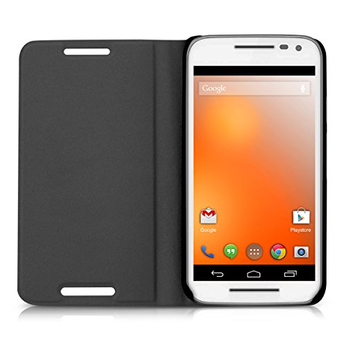 kwmobile Funda para Motorola Moto G 3 Generation - Carcasa para m vil de Cuero sint tico - Case Plegable en Negro reviews kwmobile Funda para Motorola Moto G 3 Generation - Carcasa para m vil de Cuero sint tico - Case Plegable en Negro