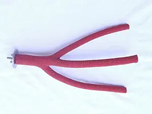 KSK Bird Perch Parrot Perch Natural Wood Sand Platform Nail Trimmer Flat Perches for Birds and Small Aninals Cockatiel Parakeet Conure Cage Accessory