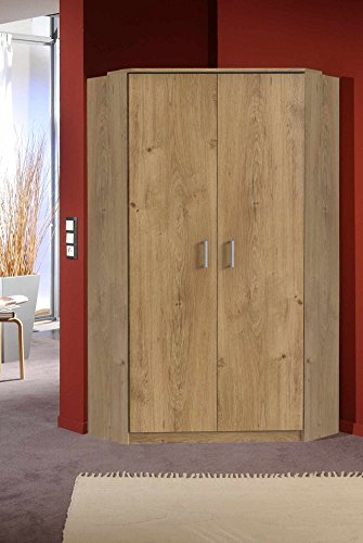 Preisvergleich Produktbild Kleiderschrank, Eckschrank, Eckkleiderschrank, Schlafzimmerschrank, Dielenschrank, Wäscheschrank, Drehtürenschrank, Systemschrank, Plankeneiche NB